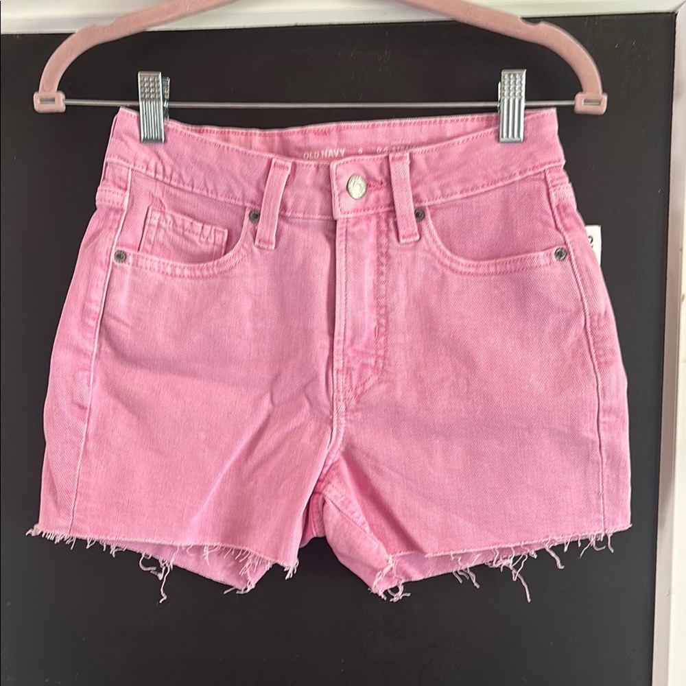Old Navy Women's Pink Denim Shorts size 0 NWT